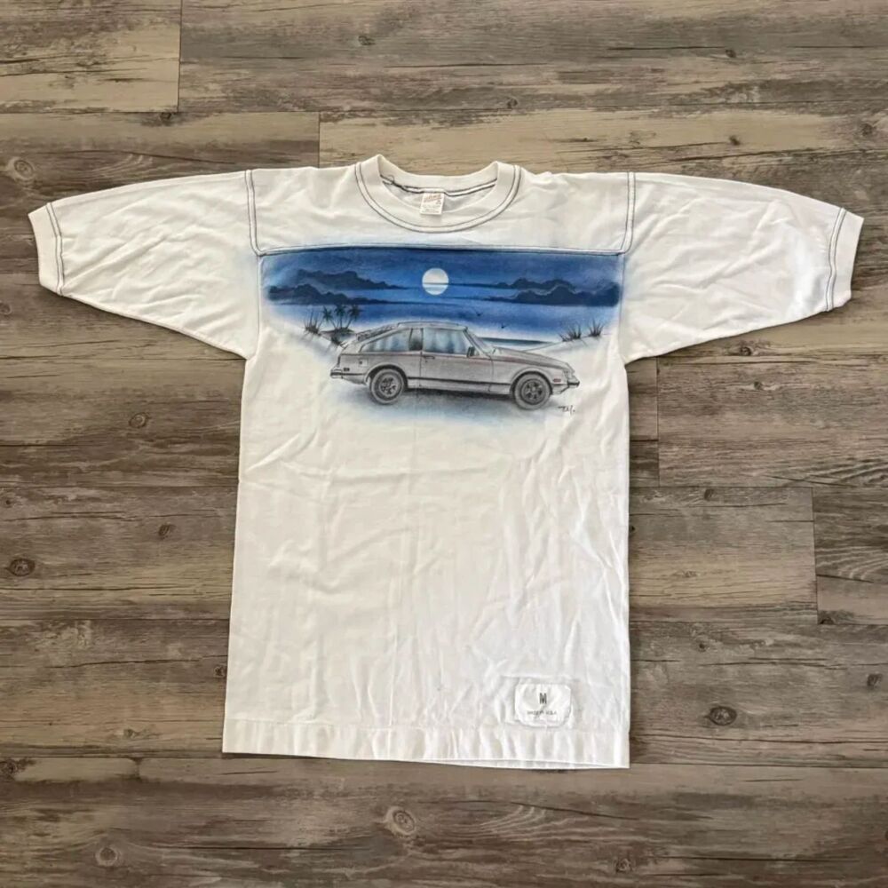 Vintage 1970s Sportswear Airbrushed Toyota Celica T-Shirt Size M JDM
